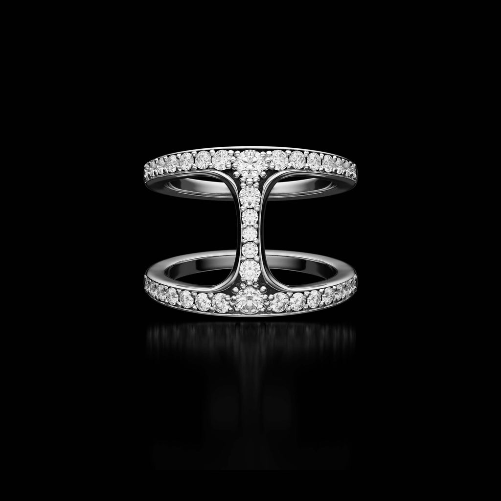 HOORSENBUHS Dame Phantom Ring With Diamonds