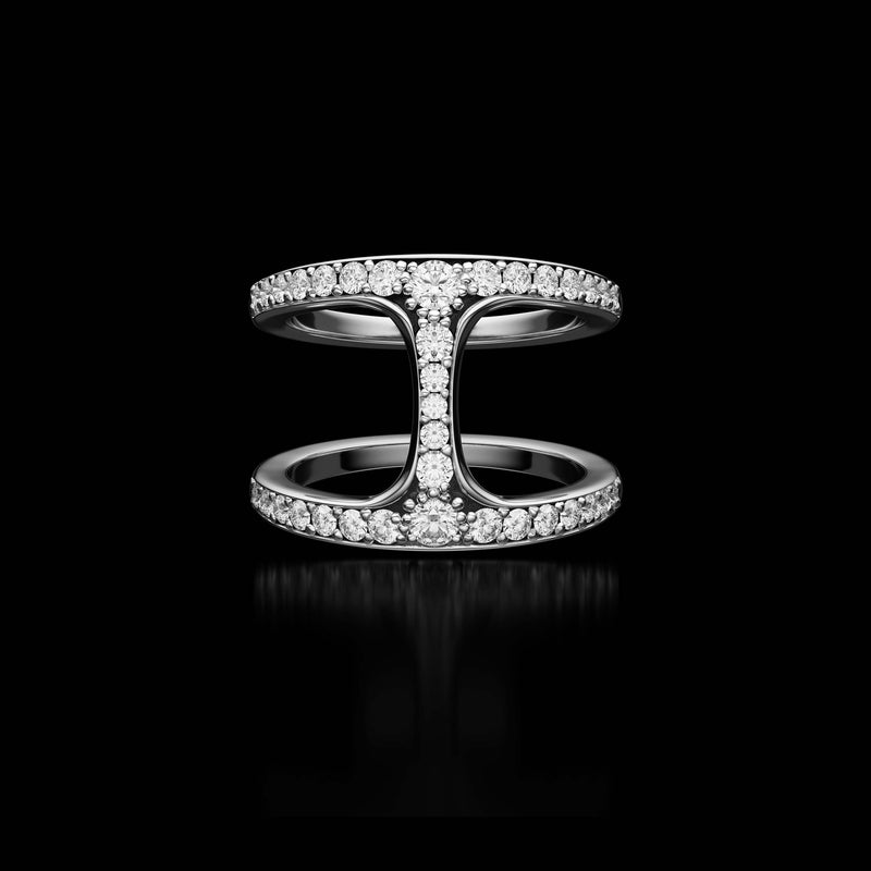 HOORSENBUHS Dame Phantom Ring With Diamonds