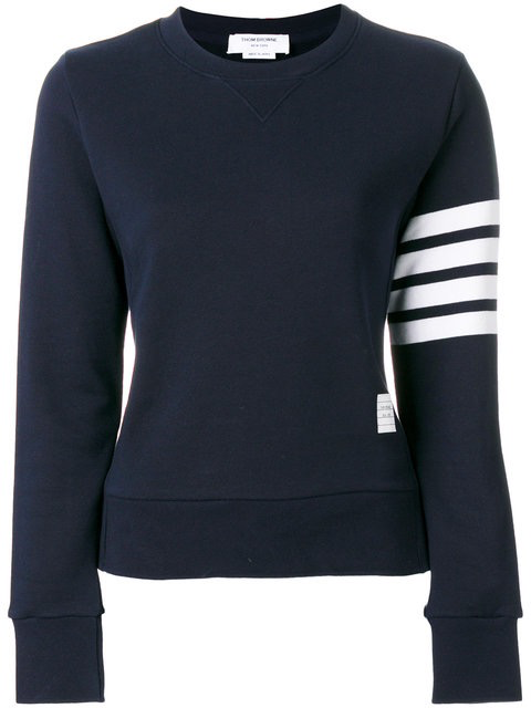 THOM BROWNE - Women Classic Sweatshirt In Classic Loop With Engineered 4 Bar