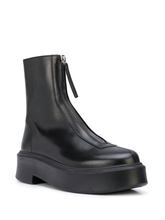 Black boot, side view