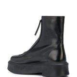 Black boot, back view