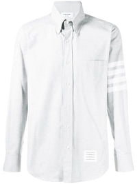 THOM BROWNE - Men 4 Bar Fitted Button Down Flannel Shirt