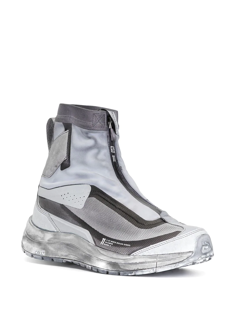 11 BY BORIS BIDJAN SABERI X SALOMON MEN BAMBA2 OBJECT DYE HIGH-TOP