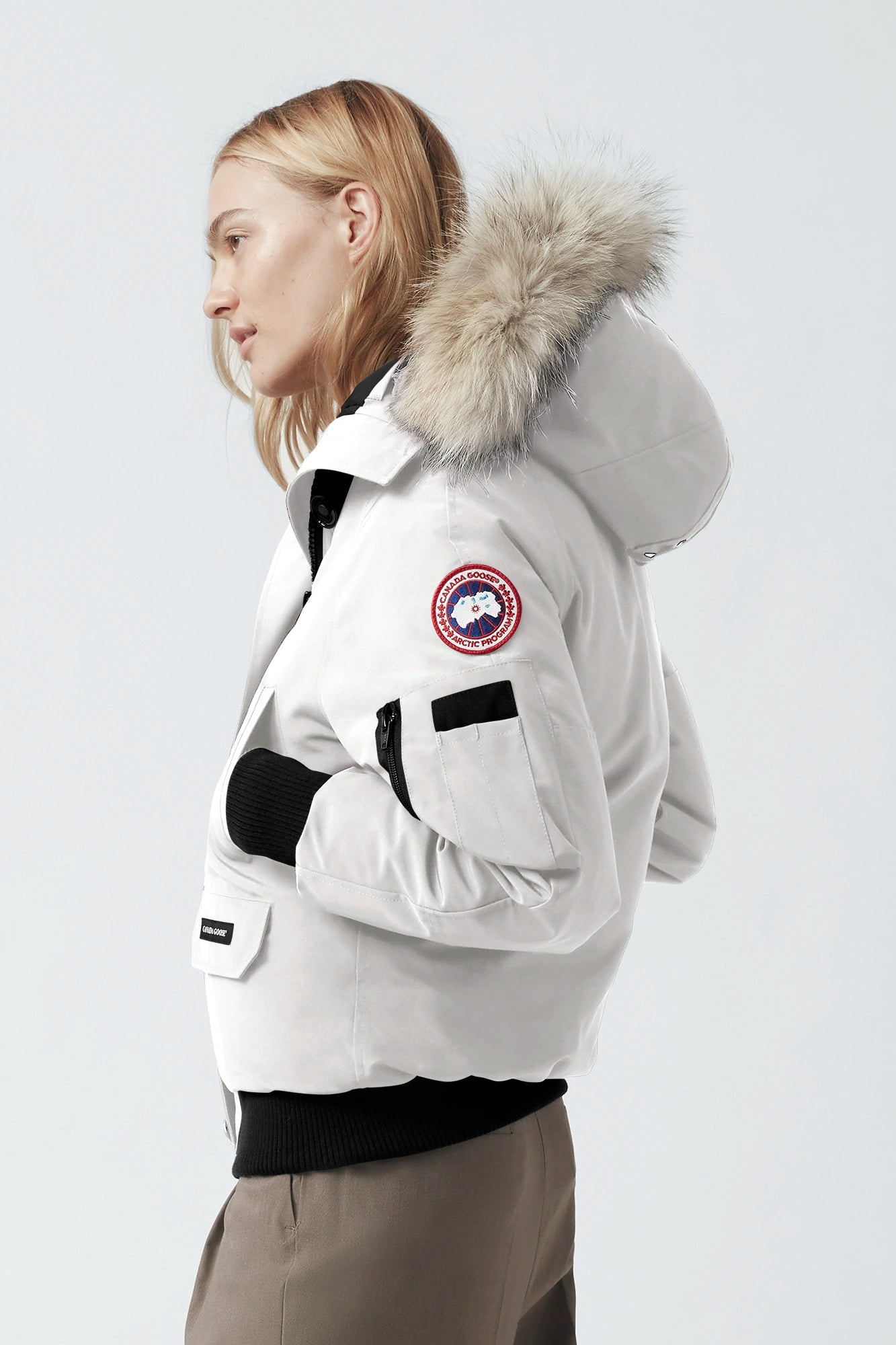 White canada goose bomber sales