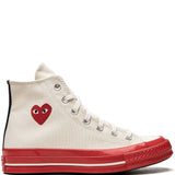 COMME DES GARCONS PLAY X CONVERSE - Red Sole High Top Sneakers