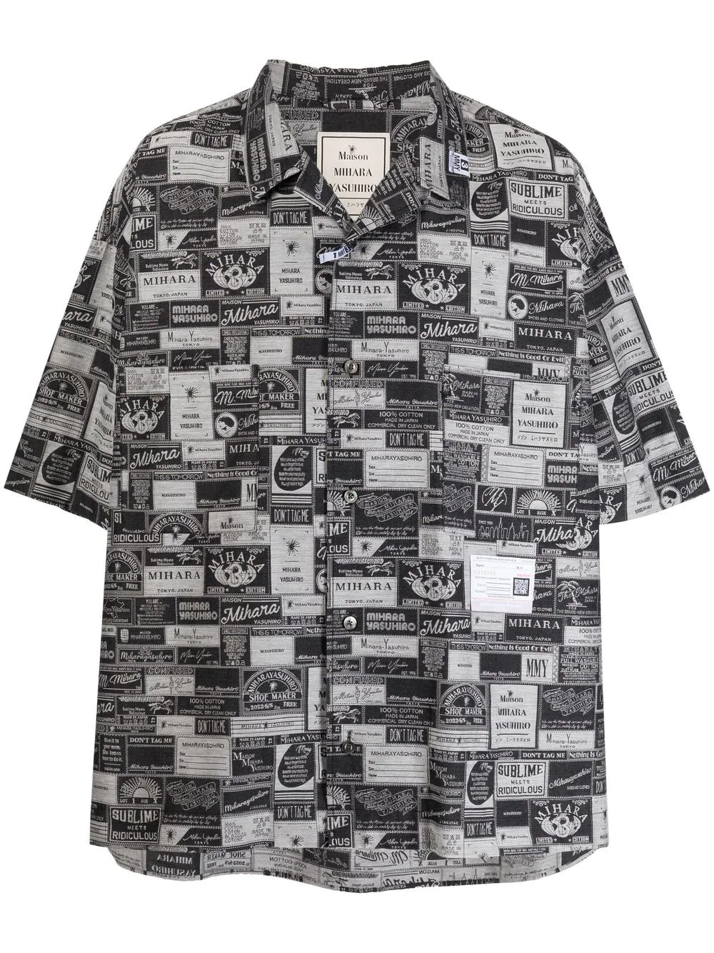 メゾンミハラヤスヒロ Classic Tag Jacqurd H/S Shirt