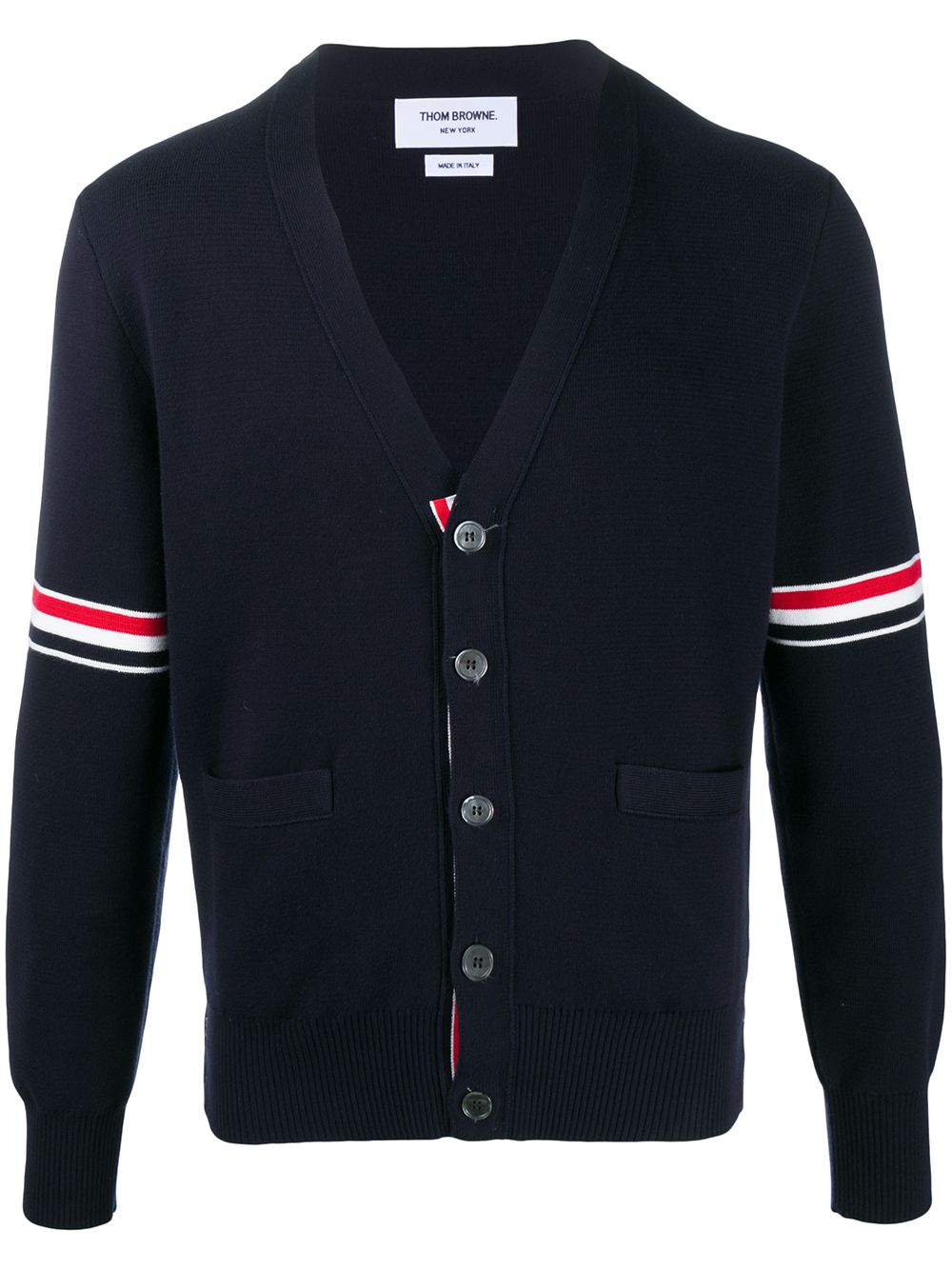Navy cardigan,front view
