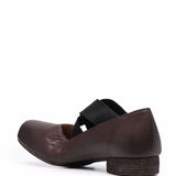 Brown shoes, back view