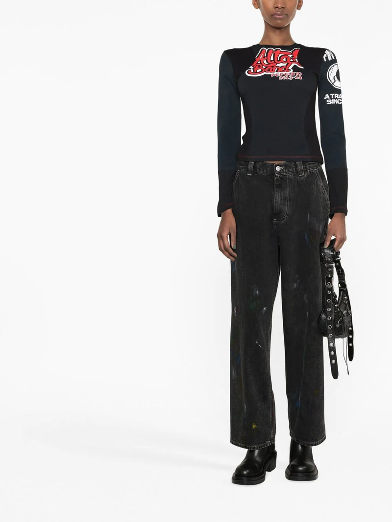 MAISON MARGIELA - Women Black Paint Jeans