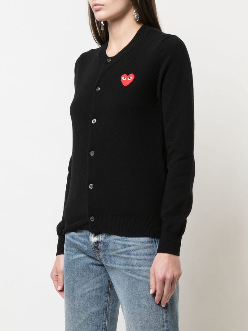 COMME DES GARCONS PLAY Women Red Heart Cardigan – Atelier New York